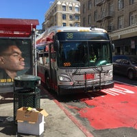 Photo taken at MUNI Bus Stop - O&amp;#39;Farrell &amp;amp; Van Ness by Takeshi Y. on 3/14/2017