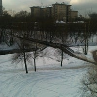 Photo taken at Пешеходный мост в Ростокино by Aleksey S. on 2/2/2013