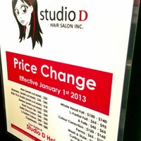 Photo taken at Studio D Hair Salon by KC C. on 12/30/2012