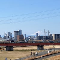 Photo taken at 西新井橋 by mono93 on 2/3/2024