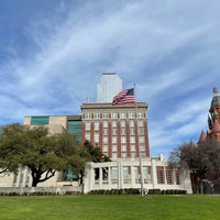 Photo taken at Dealey Plaza by Min T. on 2/26/2024