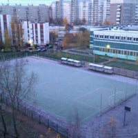 Photo taken at Стадион (Школа №579) by Vladimir on 10/26/2012