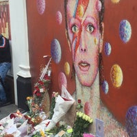 Photo taken at David Bowie Mural by Jacques on 1/11/2016