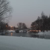 Photo taken at Мост через Свислочь (ул. Аранская) by Маришечка Л. on 1/13/2019