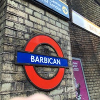 Photo taken at Barbican London Underground Station by Xiaoxi S. on 11/4/2022