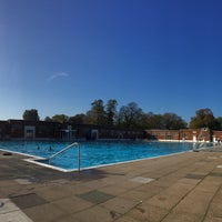 Photo taken at Brockwell Lido by Alex G. on 10/20/2018