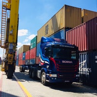 Photo taken at Johor Port container terminal by Alef on 4/5/2019