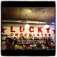 Photo taken at Lucky Chocolates, Artisan Sweets And Espresso by Mark H. on 10/7/2012