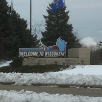 Photo taken at Welcome To Wisconsin Sign by Tess R. on 1/7/2016