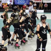 Photo taken at Rat City Rollergirls at Key Arena by Tawny on 5/12/2013