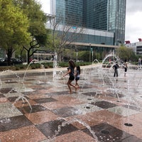 Photo taken at Gateway Fountain at Discovery Green by Kemal T. on 3/11/2018