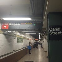 Photo taken at MTA Subway - Canal St (6/J/N/Q/R/W/Z) by Ruby Z. on 3/31/2016