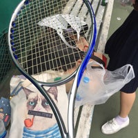 Photo taken at Chula Tennis court by Sasitorn T. on 8/26/2015