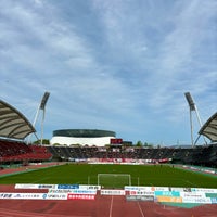 Photo taken at EGAO Kenko Stadium by えんどうまん on 4/14/2024