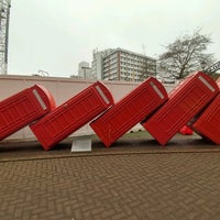 Photo taken at &amp;quot;Out of Order&amp;quot; David Mach Sculpture (Phoneboxes) by Wai Min on 12/31/2016