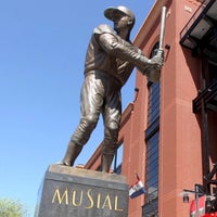 Photo taken at Stan Musial Statue at Busch Stadium by Jeff S. on 4/25/2018