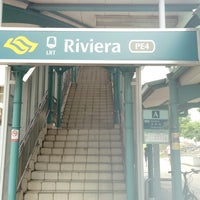 Photo taken at Riviera LRT Station (PE4) by Emma S. on 7/14/2018