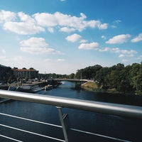 Photo taken at Gājēju tilts Mītava by Vika F. on 8/30/2017