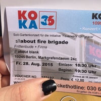 รูปภาพถ่ายที่ Koka 36 Konzertkasse โดย Tilo T. เมื่อ 8/21/2015