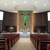 Photo taken at Gereja Katolik Santa Maria Imakulata by Via A. on 10/7/2012