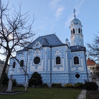 Photo taken at Kostol sv. Alžbety (The Blue Church) by Artem S. on 2/15/2024