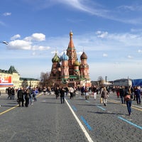 Photo taken at St. Basil&amp;#39;s Cathedral by Umut E. on 5/1/2013