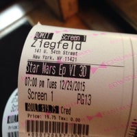 Photo prise au Ziegfeld Theater - Bow Tie Cinemas par Patrick M. le12/29/2015