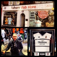 Photo taken at Fulham FC Store on Fulham Road by Ziya Gurkan B. on 12/8/2012