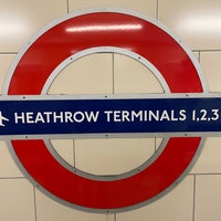 Photo taken at Heathrow Terminals 2 &amp;amp; 3 London Underground Station by Stephen G. on 7/8/2023