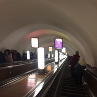 Photo taken at metro Mayakovskaya by Мария Р. on 2/14/2016