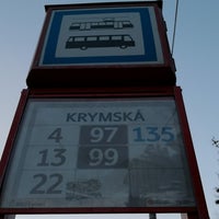 Photo taken at Krymská (tram, bus) by Boris on 10/26/2018