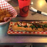 Photo taken at Samson&amp;#39;s Gourmet Hot Dogs by Mary P. on 7/20/2015