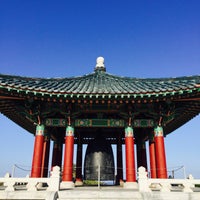 Photo taken at Korean Bell of Friendship by Marjorie S. on 6/4/2015