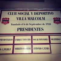 Photo taken at Club Social y Deportivo Villa Malcolm by Antonio S. on 7/21/2014