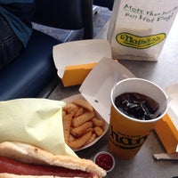 Photo taken at Nathan&amp;#39;s Famous by Rafaelle M. on 5/2/2014