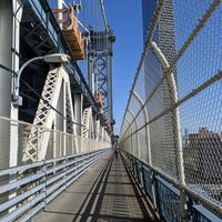 Photo taken at Manhattan Bridge Bike Path by Christoffer J. on 5/27/2021