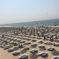Photo taken at Florya Güneş Plajı by Berat K. on 7/26/2017