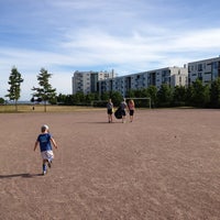 Photo taken at Aurinkolahden jalkapallokenttä by Kristoffer L. on 8/6/2013