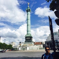 Photo taken at Place de la Bastille by Chorong L. on 8/14/2015