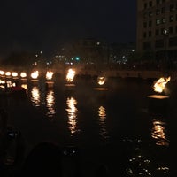 Photo taken at WaterFire - Memorial Park by Mika on 7/15/2018