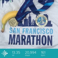 Photo taken at SF Marathon 1st Half Finish by Karla on 7/31/2016