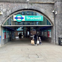 Photo taken at Shadwell DLR Station by Robin S. on 4/14/2021