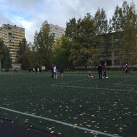Photo taken at Стадион гимназии № 61 by Aleksandra K. on 9/29/2015
