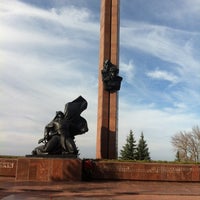 Photo taken at Памятник Александру Матросову и Минигали Губайдуллину by Mikhail S. on 10/13/2012