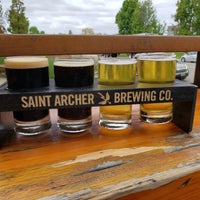 Photo taken at Saint Archer Brewing Company by Justine H. on 6/2/2019