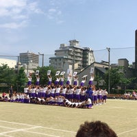 Photo taken at 江東区立第三亀戸中学校 by Mariko O. on 5/14/2016