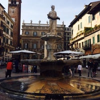 Photo taken at Piazza delle Erbe by GezginRuh on 8/30/2015