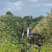 Photo taken at Opaekaa Falls by Rachael W. on 8/8/2023