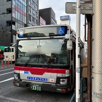 Photo taken at Meguro Sta. Bus Stop by N さ. on 1/13/2023