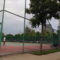 Photo taken at Tennis Court @ Suan Rod Fai by Kok R. on 8/4/2014